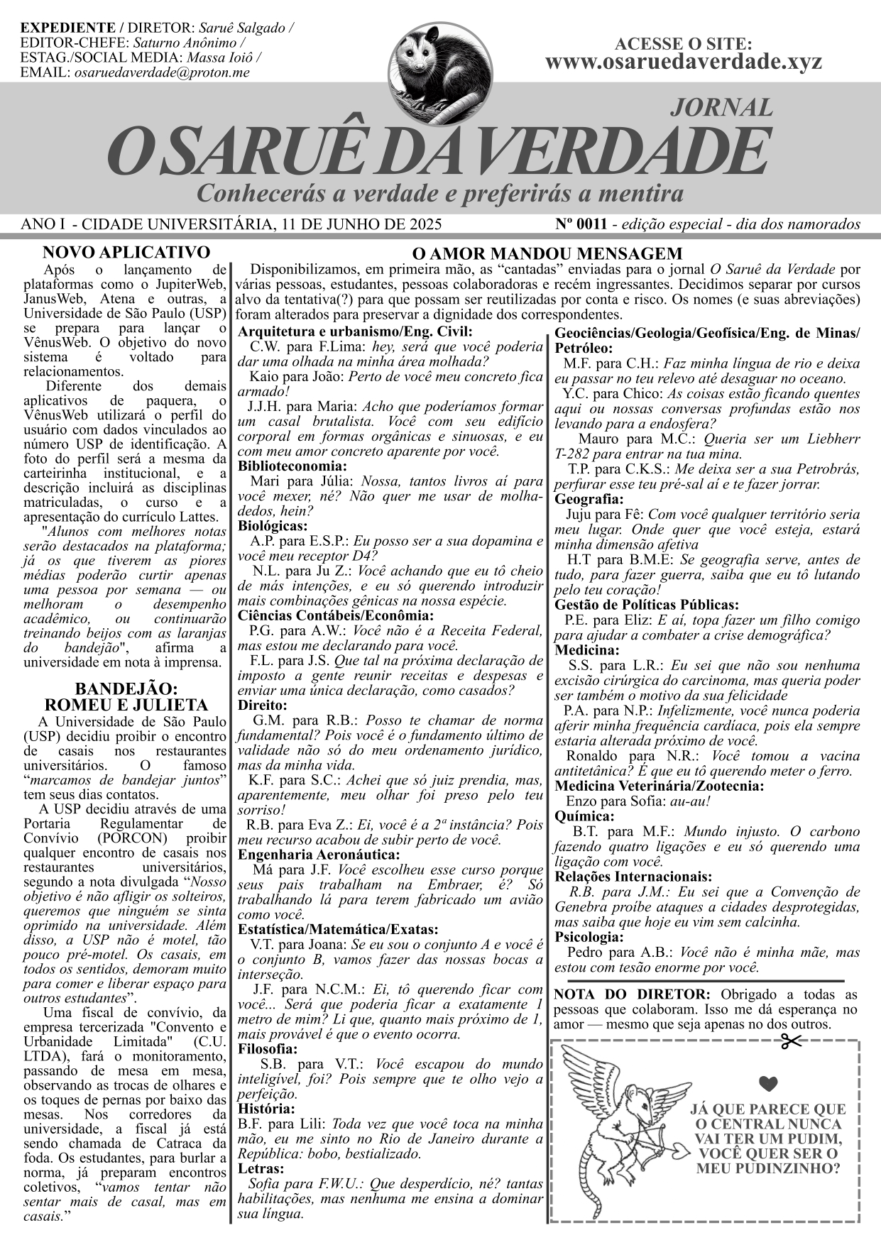 sarue-n0011 Nº 0011 - edição especial - dia dos namorados